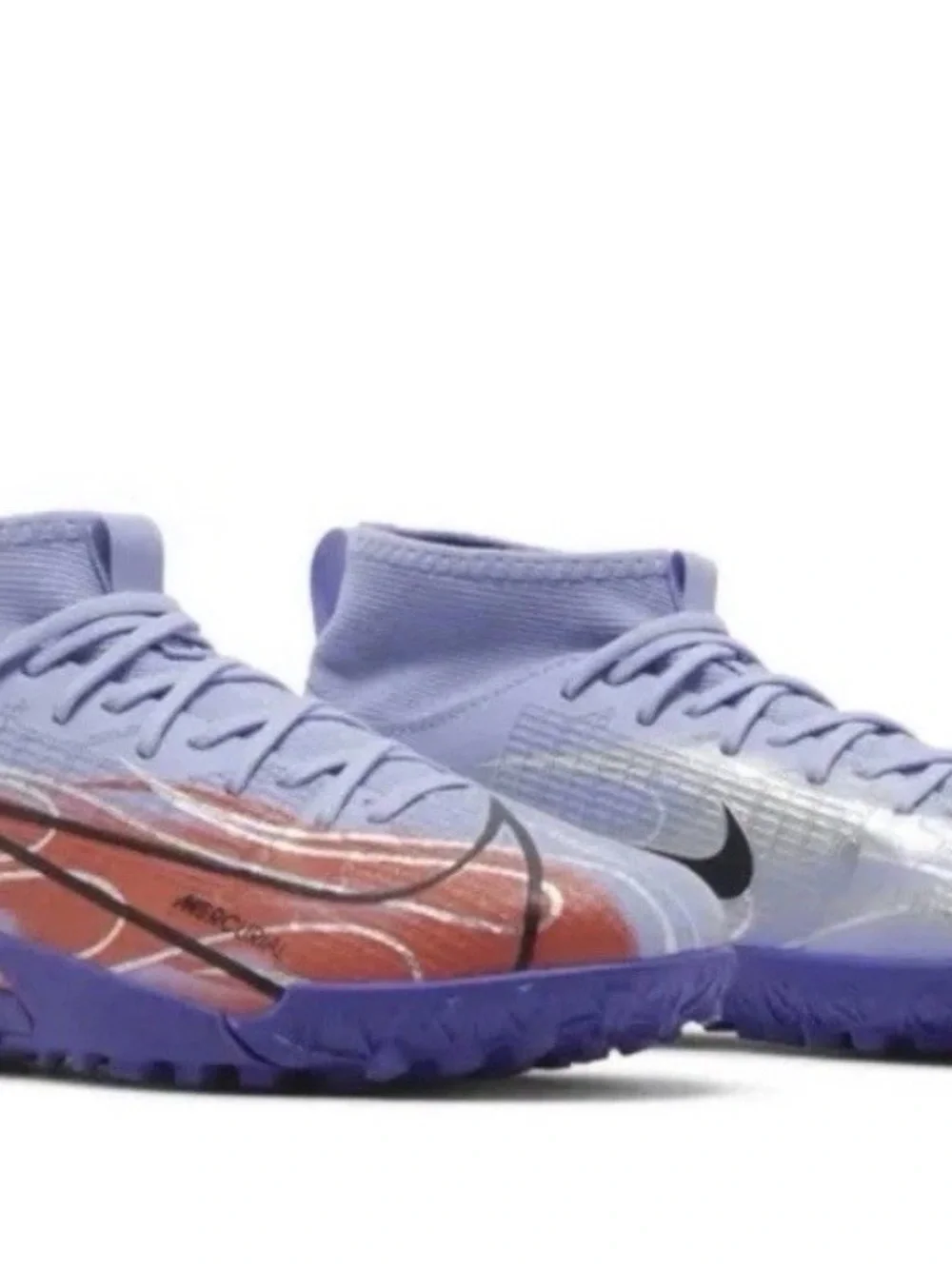 Nike Kids Purple and Orange Soccer Sneakers